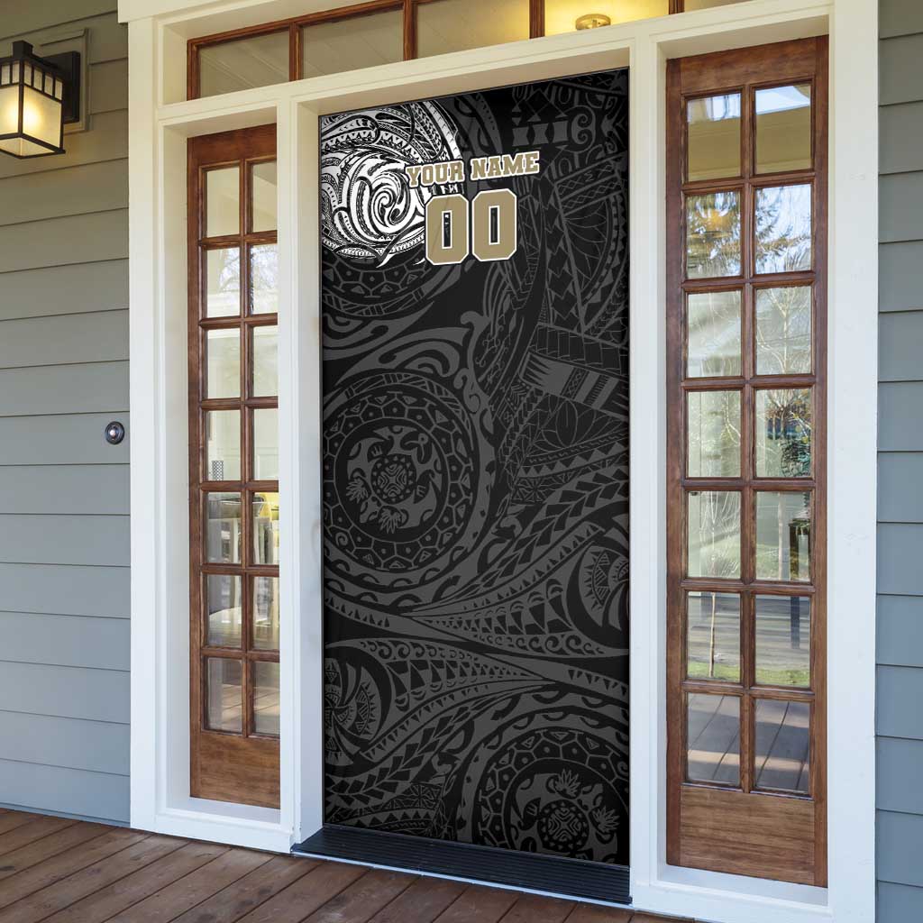 Personalized Collingwood Magpies Polynesian Door Cover Tribal Chest and Sleeve Tattoo Heritage Warrior