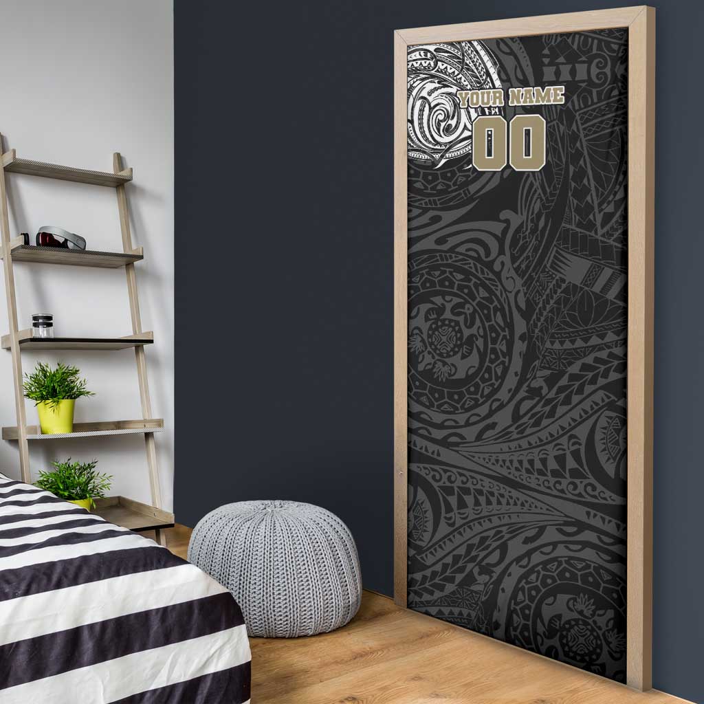 Personalized Collingwood Magpies Polynesian Door Cover Tribal Chest and Sleeve Tattoo Heritage Warrior
