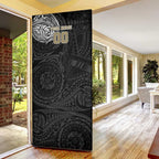 Personalized Collingwood Magpies Polynesian Door Cover Tribal Chest and Sleeve Tattoo Heritage Warrior