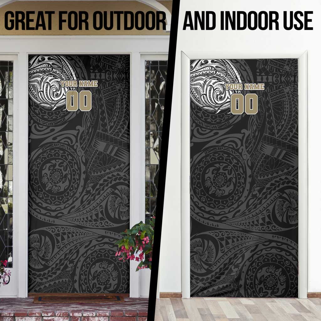 Personalized Collingwood Magpies Polynesian Door Cover Tribal Chest and Sleeve Tattoo Heritage Warrior