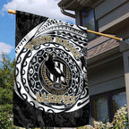 Personalized Collingwood Magpies Polynesian Garden Flag Tribal Chest and Sleeve Tattoo Heritage Warrior