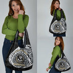 Personalized Collingwood Magpies Polynesian Grocery Bag Tribal Chest and Sleeve Tattoo Heritage Warrior