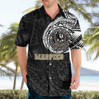 Personalized Collingwood Magpies Polynesian Hawaiian Shirt Tribal Chest and Sleeve Tattoo Heritage Warrior