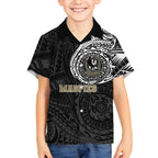 Personalized Collingwood Magpies Polynesian Hawaiian Shirt Tribal Chest and Sleeve Tattoo Heritage Warrior