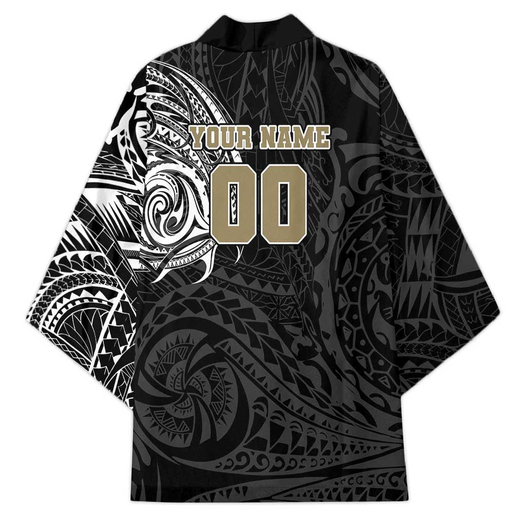 Personalized Collingwood Magpies Polynesian Kimono Tribal Chest and Sleeve Tattoo Heritage Warrior