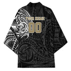 Personalized Collingwood Magpies Polynesian Kimono Tribal Chest and Sleeve Tattoo Heritage Warrior