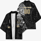 Personalized Collingwood Magpies Polynesian Kimono Tribal Chest and Sleeve Tattoo Heritage Warrior