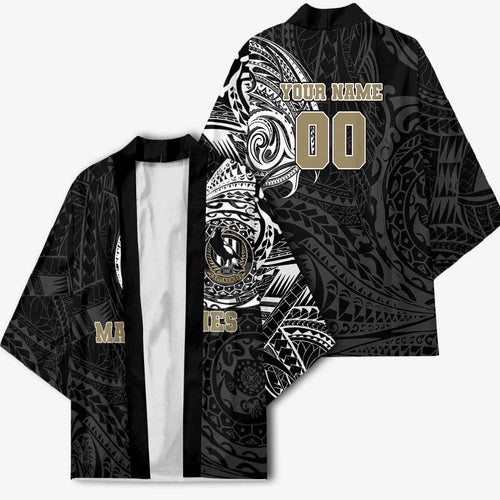 Personalized Collingwood Magpies Polynesian Kimono Tribal Chest and Sleeve Tattoo Heritage Warrior