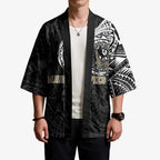 Personalized Collingwood Magpies Polynesian Kimono Tribal Chest and Sleeve Tattoo Heritage Warrior
