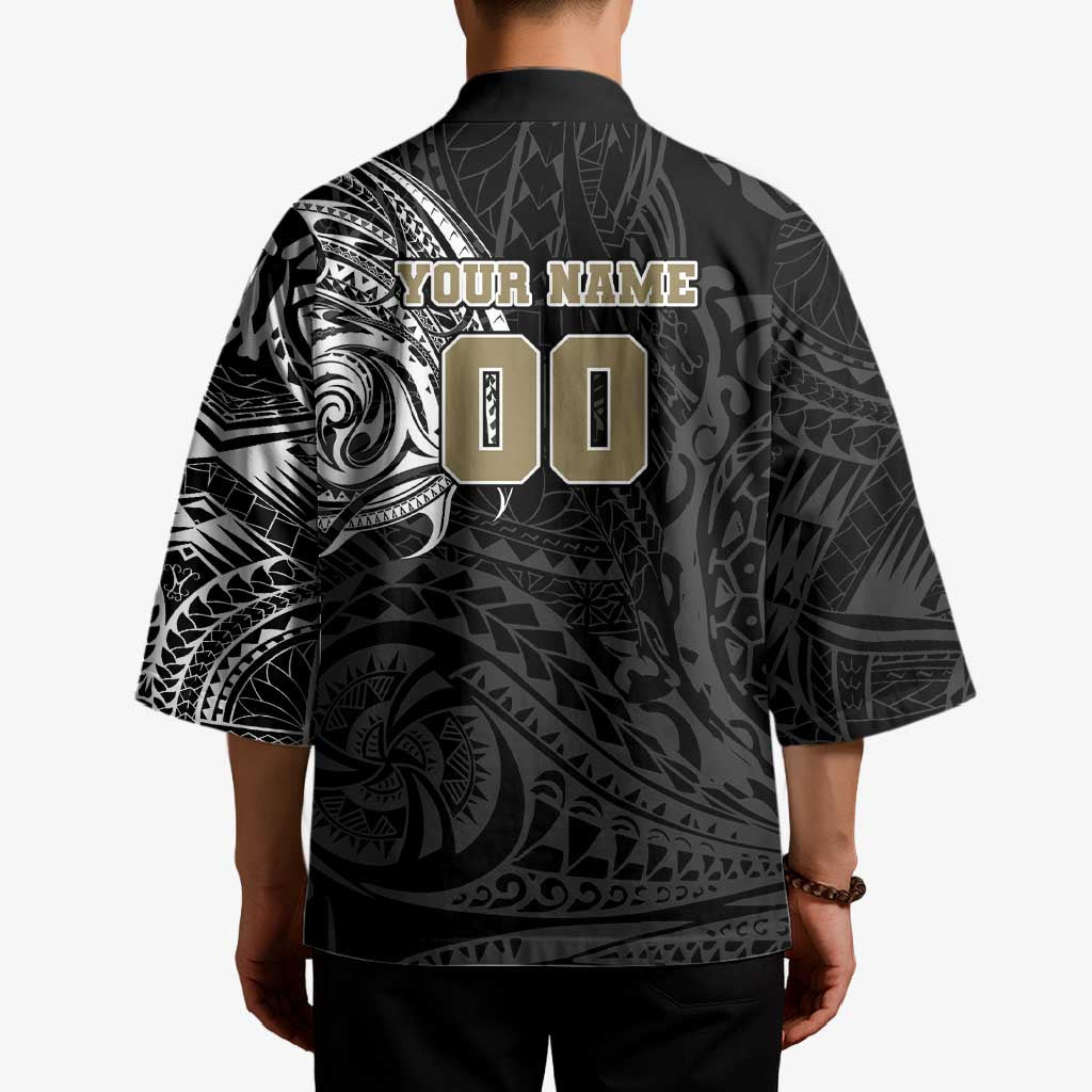 Personalized Collingwood Magpies Polynesian Kimono Tribal Chest and Sleeve Tattoo Heritage Warrior