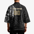 Personalized Collingwood Magpies Polynesian Kimono Tribal Chest and Sleeve Tattoo Heritage Warrior