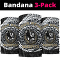 Personalized Collingwood Magpies Polynesian Neck Gaiter Tribal Chest and Sleeve Tattoo Heritage Warrior