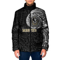 Personalized Collingwood Magpies Polynesian Padded Jacket Tribal Chest and Sleeve Tattoo Heritage Warrior