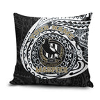 Personalized Collingwood Magpies Polynesian Pillow Cover Tribal Chest and Sleeve Tattoo Heritage Warrior