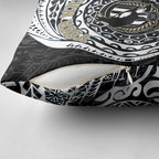 Personalized Collingwood Magpies Polynesian Pillow Cover Tribal Chest and Sleeve Tattoo Heritage Warrior