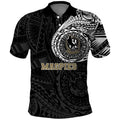 Personalized Collingwood Magpies Polynesian Polo Shirt Tribal Chest and Sleeve Tattoo Heritage Warrior