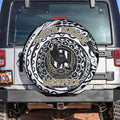 Personalized Collingwood Magpies Polynesian Spare Tire Cover Tribal Chest and Sleeve Tattoo Heritage Warrior