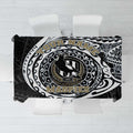 Personalized Collingwood Magpies Polynesian Tablecloth Tribal Chest and Sleeve Tattoo Heritage Warrior