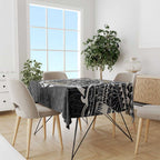 Personalized Collingwood Magpies Polynesian Tablecloth Tribal Chest and Sleeve Tattoo Heritage Warrior