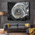 Personalized Collingwood Magpies Polynesian Tapestry Tribal Chest and Sleeve Tattoo Heritage Warrior