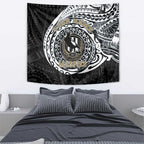 Personalized Collingwood Magpies Polynesian Tapestry Tribal Chest and Sleeve Tattoo Heritage Warrior