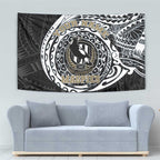 Personalized Collingwood Magpies Polynesian Tapestry Tribal Chest and Sleeve Tattoo Heritage Warrior