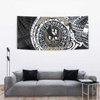 Personalized Collingwood Magpies Polynesian Tapestry Tribal Chest and Sleeve Tattoo Heritage Warrior