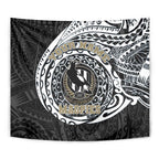 Personalized Collingwood Magpies Polynesian Tapestry Tribal Chest and Sleeve Tattoo Heritage Warrior