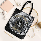Personalized Collingwood Magpies Polynesian Tote Bag Tribal Chest and Sleeve Tattoo Heritage Warrior