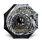 Personalized Collingwood Magpies Polynesian Umbrella Tribal Chest and Sleeve Tattoo Heritage Warrior