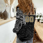 Personalized Collingwood Magpies Polynesian Women Casual Shirt Tribal Chest and Sleeve Tattoo Heritage Warrior