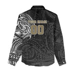 Personalized Collingwood Magpies Polynesian Women Casual Shirt Tribal Chest and Sleeve Tattoo Heritage Warrior