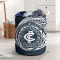 Personalized Carlton Blues Polynesian Laundry Basket Tribal Chest and Sleeve Tattoo Heritage Warrior