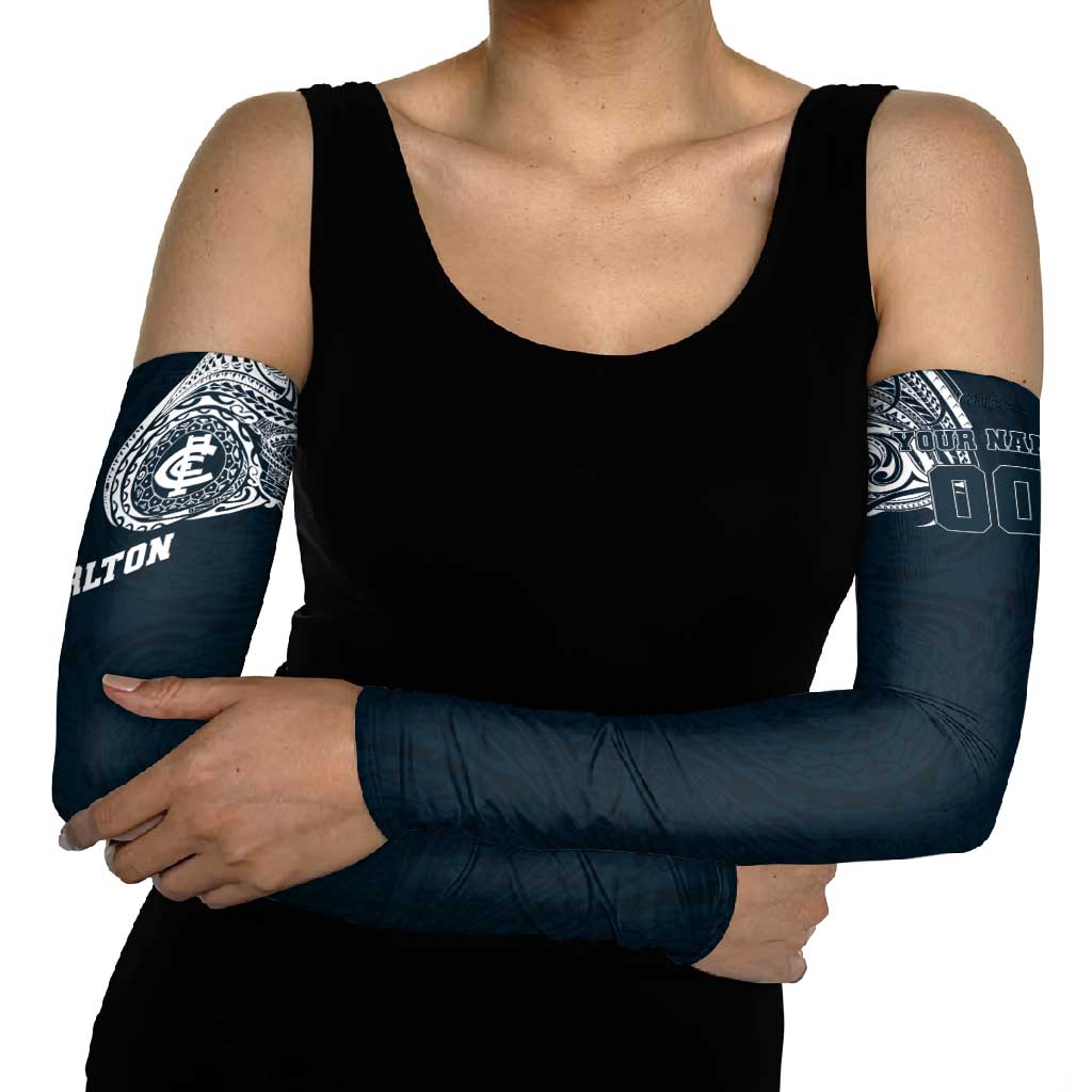 Personalized Carlton Blues Polynesian Arm Sleeves Tribal Chest and Sleeve Tattoo Heritage Warrior