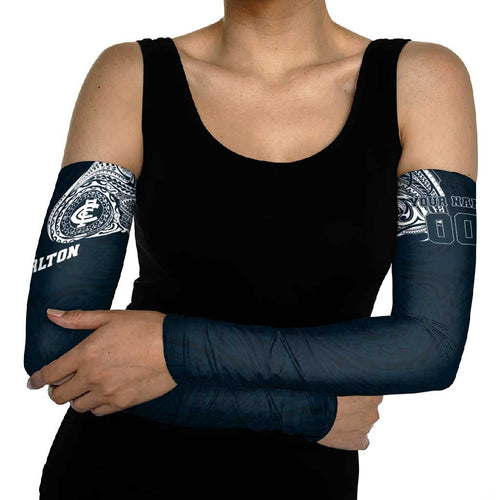 Personalized Carlton Blues Polynesian Arm Sleeves Tribal Chest and Sleeve Tattoo Heritage Warrior