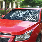 Personalized Carlton Blues Polynesian Auto Sun Shade Tribal Chest and Sleeve Tattoo Heritage Warrior