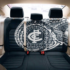 Personalized Carlton Blues Polynesian Back Car Seat Cover Tribal Chest and Sleeve Tattoo Heritage Warrior