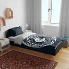 Personalized Carlton Blues Polynesian Bedding Set Tribal Chest and Sleeve Tattoo Heritage Warrior