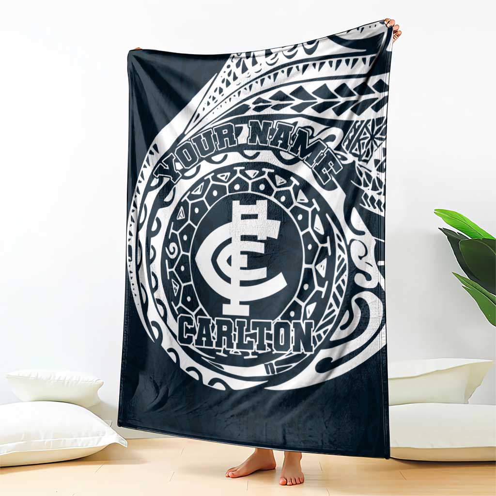 Personalized Carlton Blues Polynesian Blanket Tribal Chest and Sleeve Tattoo Heritage Warrior