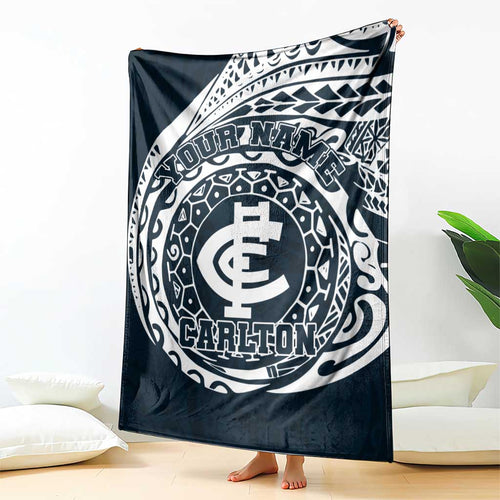 Personalized Carlton Blues Polynesian Blanket Tribal Chest and Sleeve Tattoo Heritage Warrior