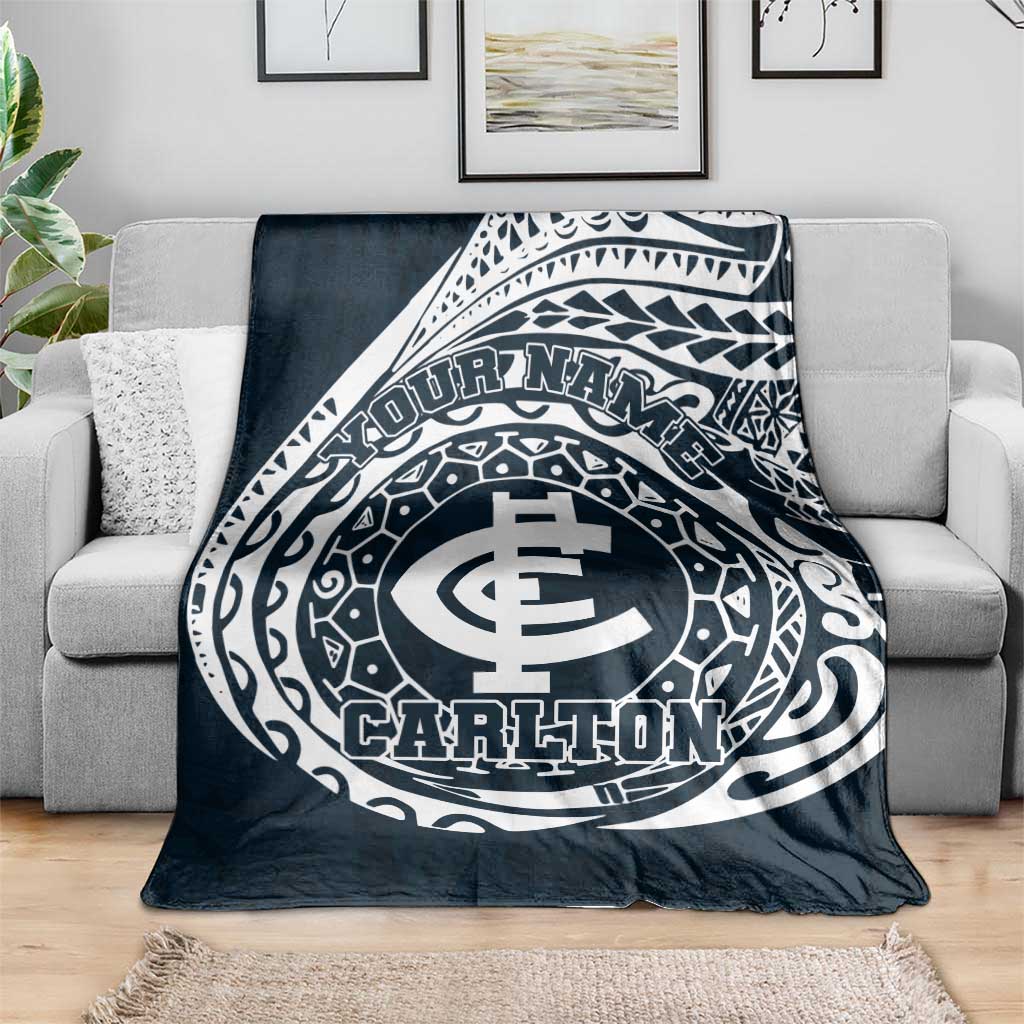 Personalized Carlton Blues Polynesian Blanket Tribal Chest and Sleeve Tattoo Heritage Warrior