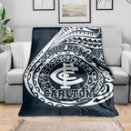 Personalized Carlton Blues Polynesian Blanket Tribal Chest and Sleeve Tattoo Heritage Warrior