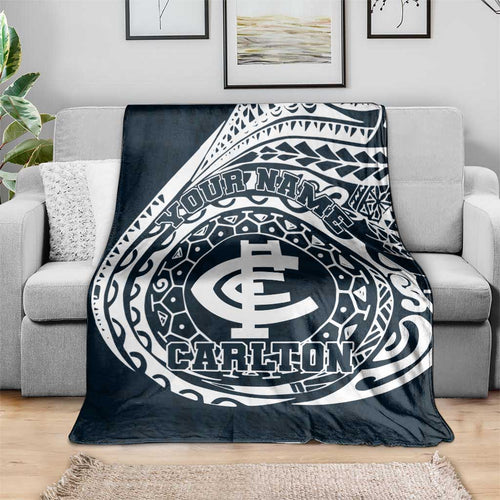 Personalized Carlton Blues Polynesian Blanket Tribal Chest and Sleeve Tattoo Heritage Warrior