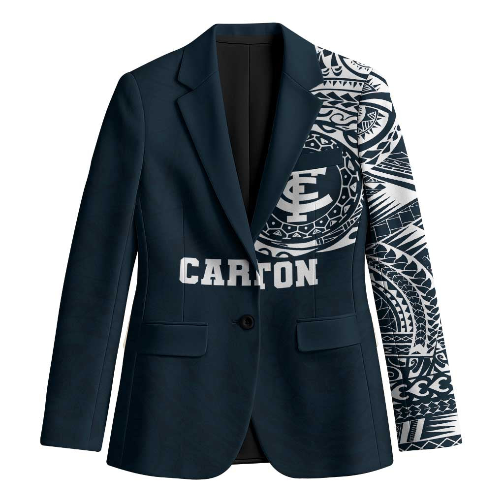 Personalized Carlton Blues Polynesian Blazer Tribal Chest and Sleeve Tattoo Heritage Warrior
