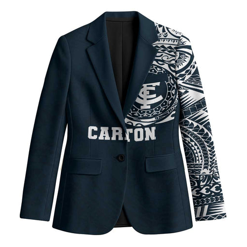 Personalized Carlton Blues Polynesian Blazer Tribal Chest and Sleeve Tattoo Heritage Warrior