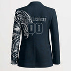 Personalized Carlton Blues Polynesian Blazer Tribal Chest and Sleeve Tattoo Heritage Warrior