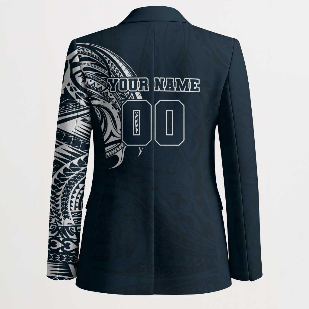 Personalized Carlton Blues Polynesian Blazer Tribal Chest and Sleeve Tattoo Heritage Warrior
