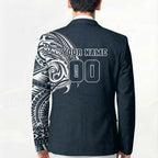 Personalized Carlton Blues Polynesian Blazer Tribal Chest and Sleeve Tattoo Heritage Warrior