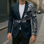 Personalized Carlton Blues Polynesian Blazer Tribal Chest and Sleeve Tattoo Heritage Warrior