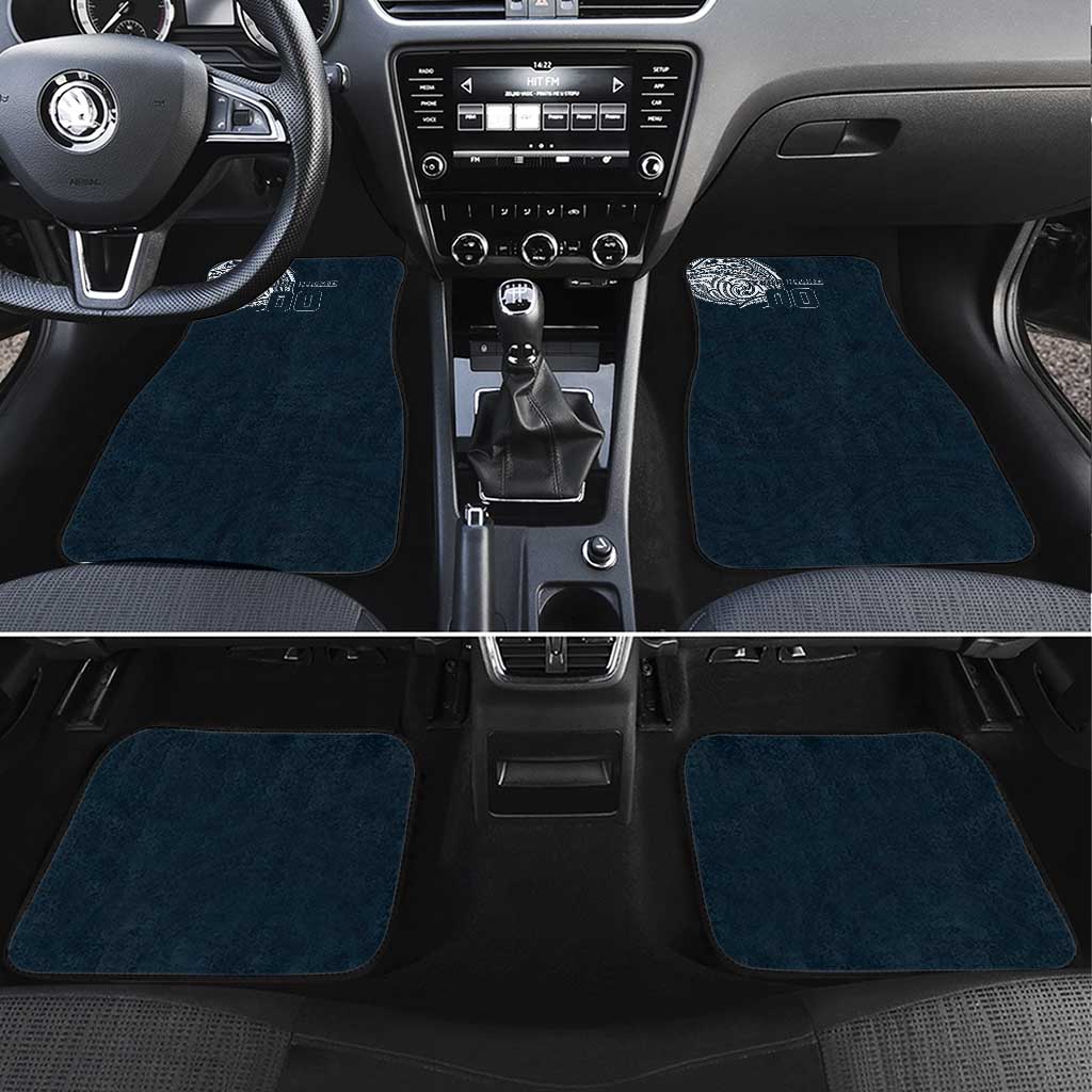 Personalized Carlton Blues Polynesian Car Mats Tribal Chest and Sleeve Tattoo Heritage Warrior